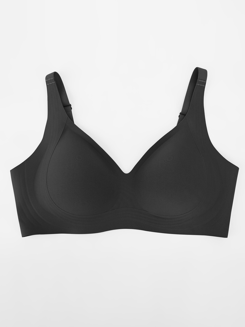 Seamless Plunge Wireless Bra W Jelly Strip Side Support Smoothing