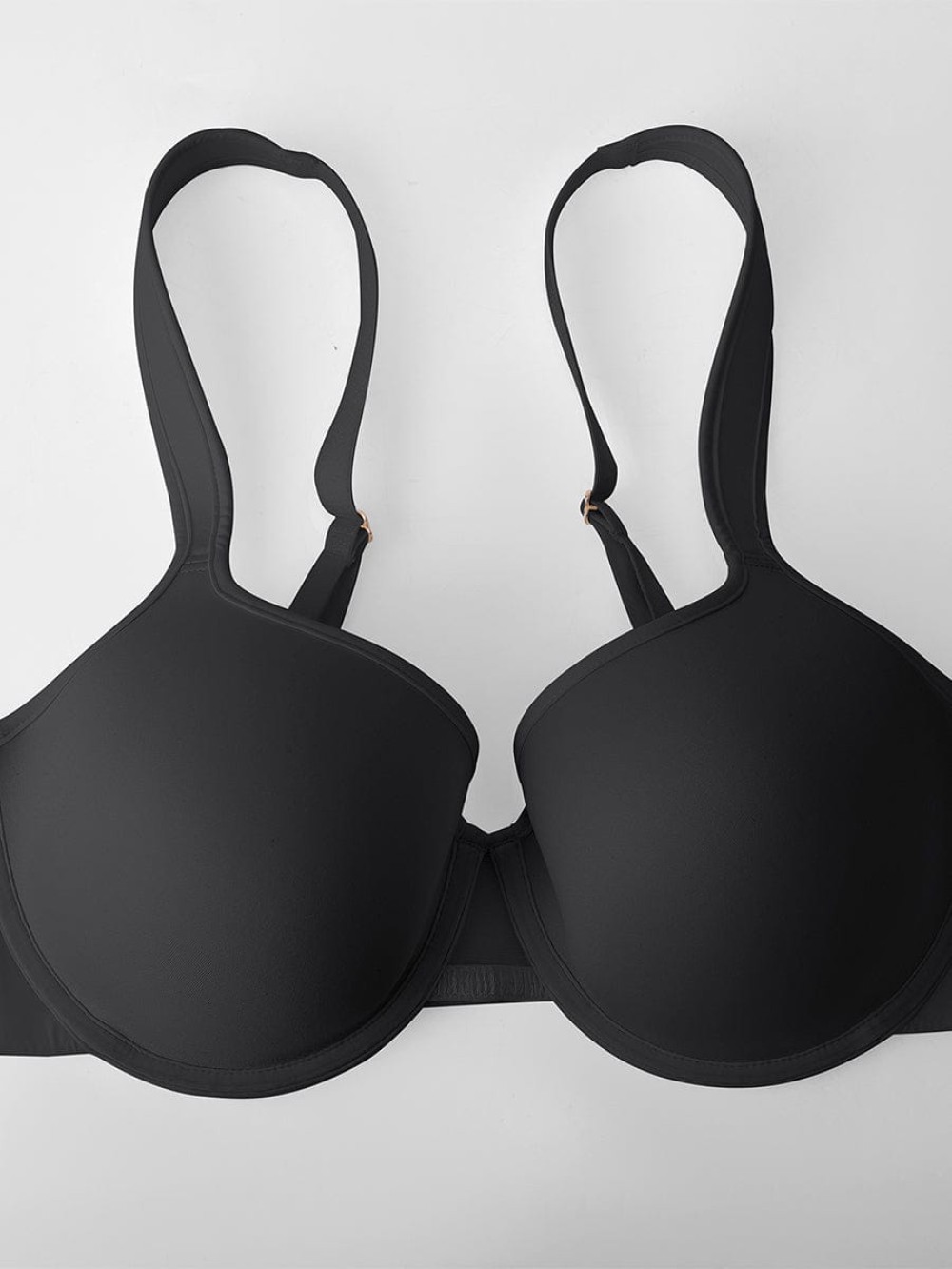 Full Coverage Underwire Bra Memory Foam Cup Side Support Wide Strap