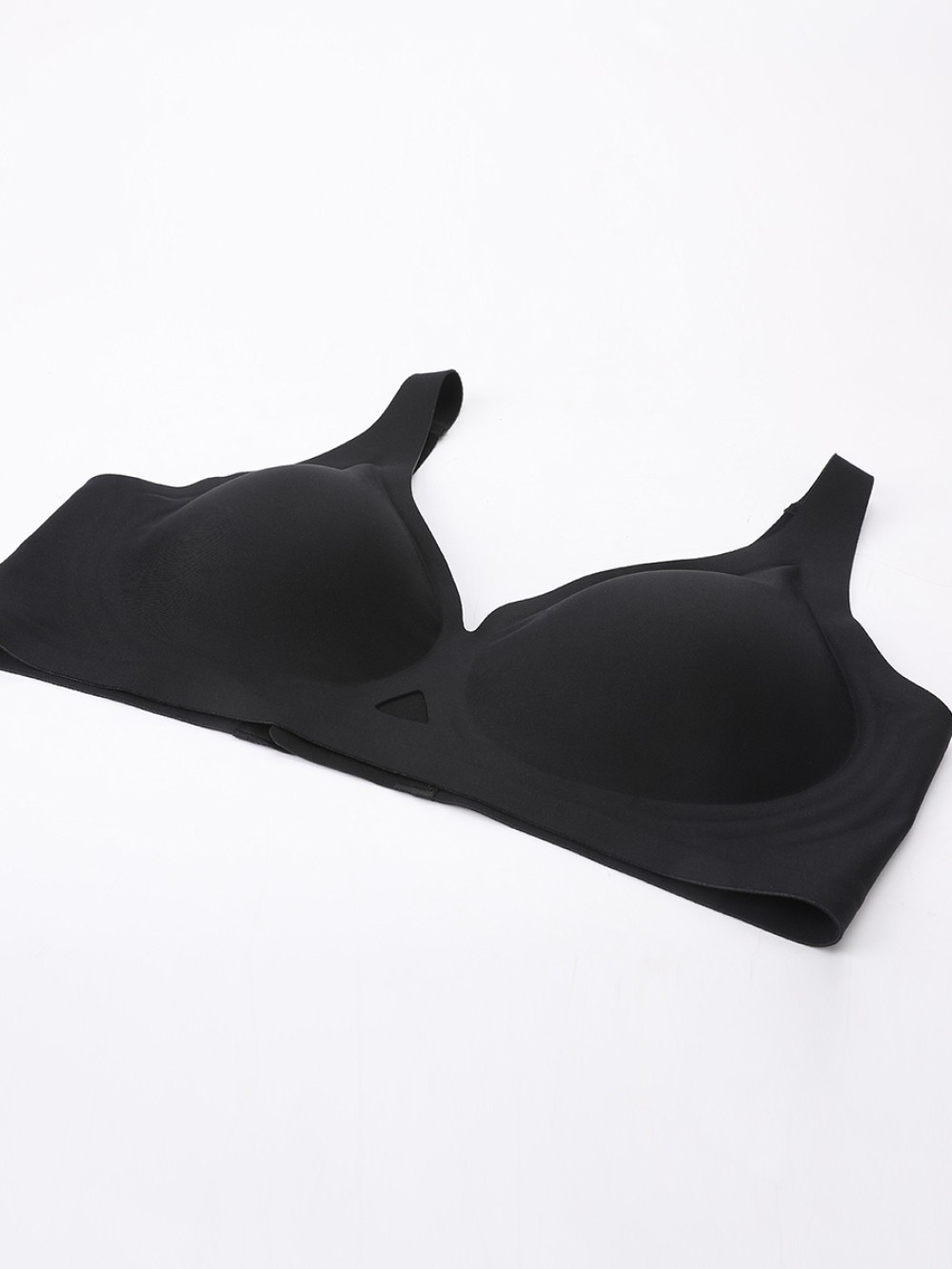 Seamless Cut Out Wireless Bra Jelly Support Everyday T-Shirt Bra for Big Chest