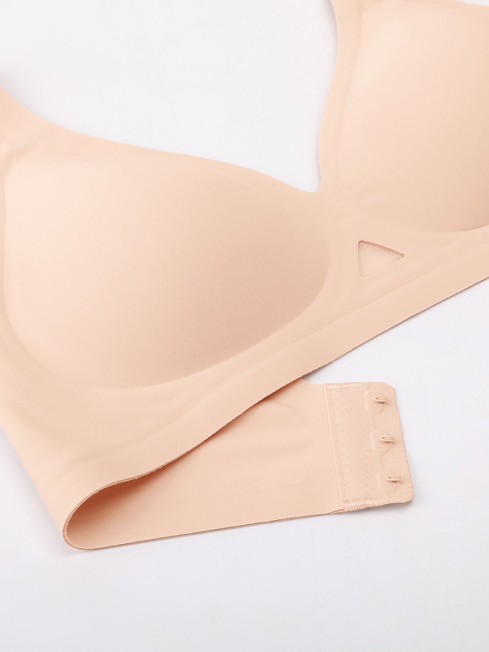 Cut Out Wireless Bra Seamless Jelly Support Everyday T Shirt Bra for Big Chest