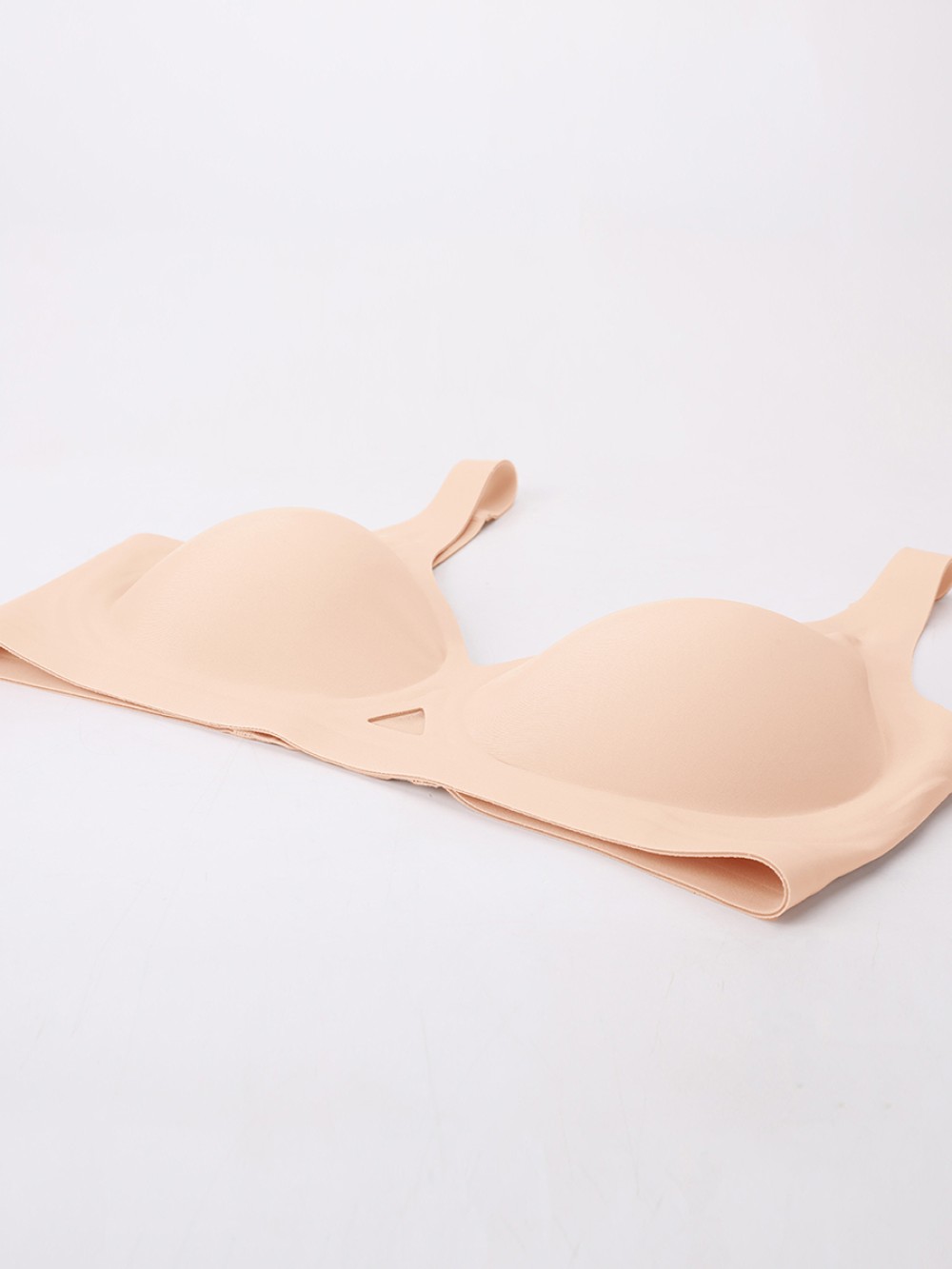 Cut Out Wireless Bra Seamless Jelly Support Everyday T Shirt Bra for Big Chest