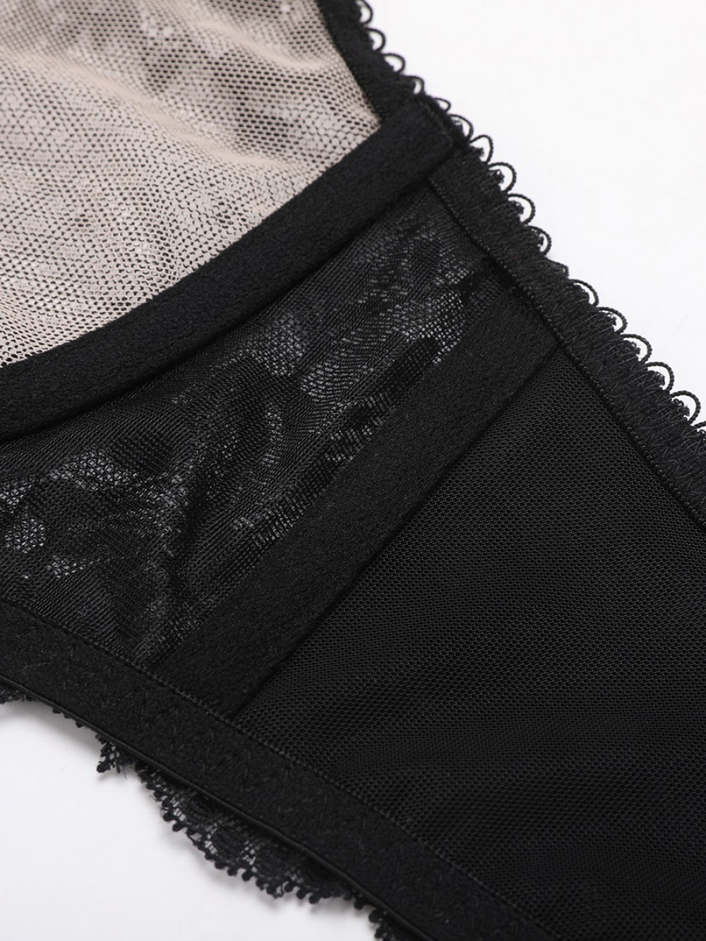 Unlined Underwire Sheer Floral Mesh Lace Bra