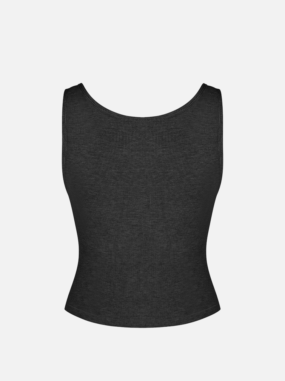Rayon Ribbed Wide Strap Scoop Neck Tank Top Breathable for Women