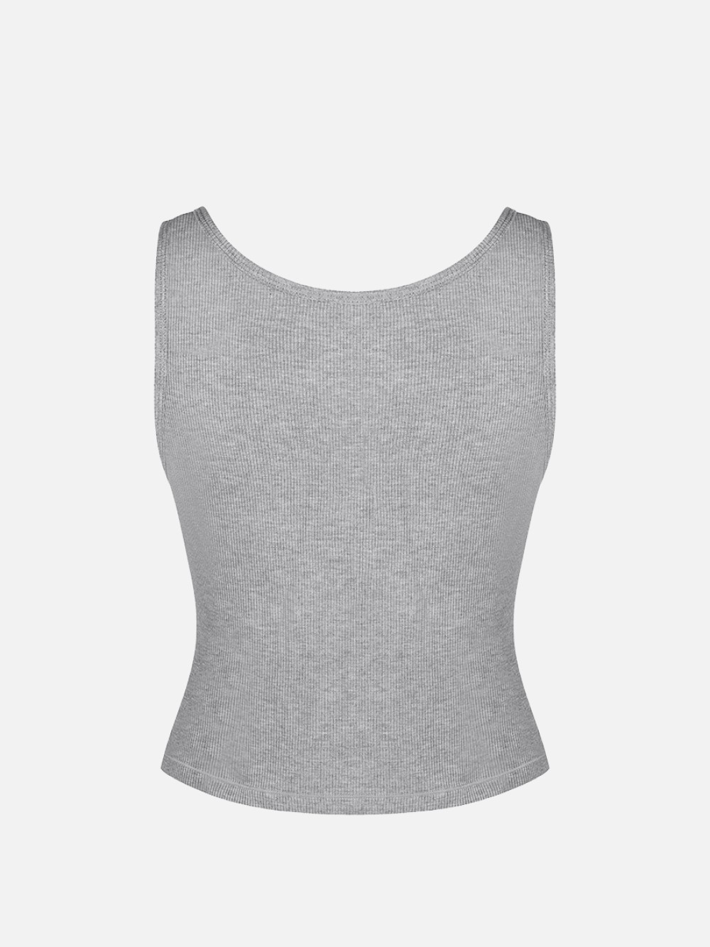 Women Rayon Ribbed Wide Strap Scoop Neck Tank Top Breathable