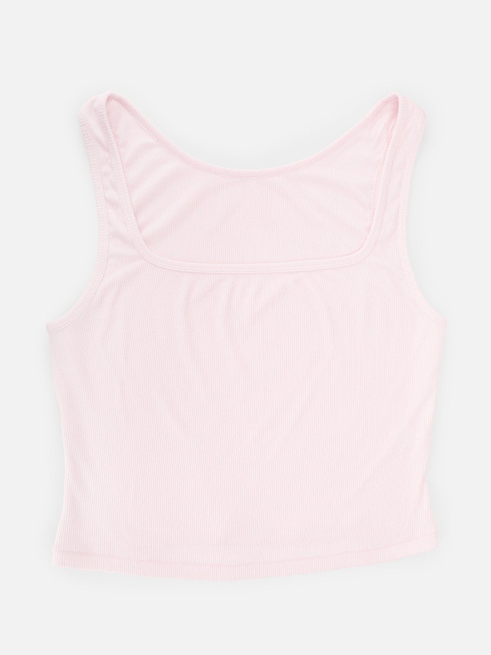 Rayon Ribbed Wide Strap Scoop Neck Tank Top Breathable