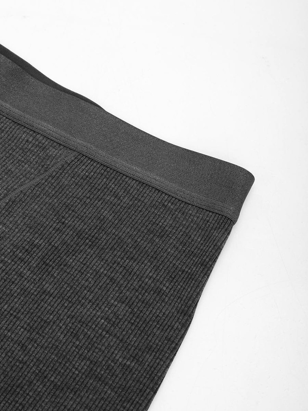 Women Rayon Ribbed Fitted Boxer Mid Waist Breathable Shorts