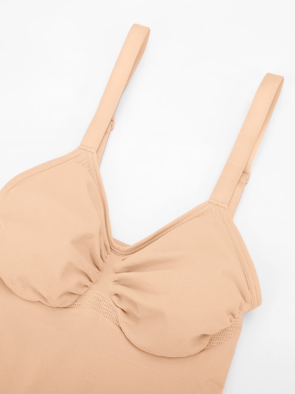 Seamless Chest Support Waist Control Snap Crotch Shapewear Bodysuit