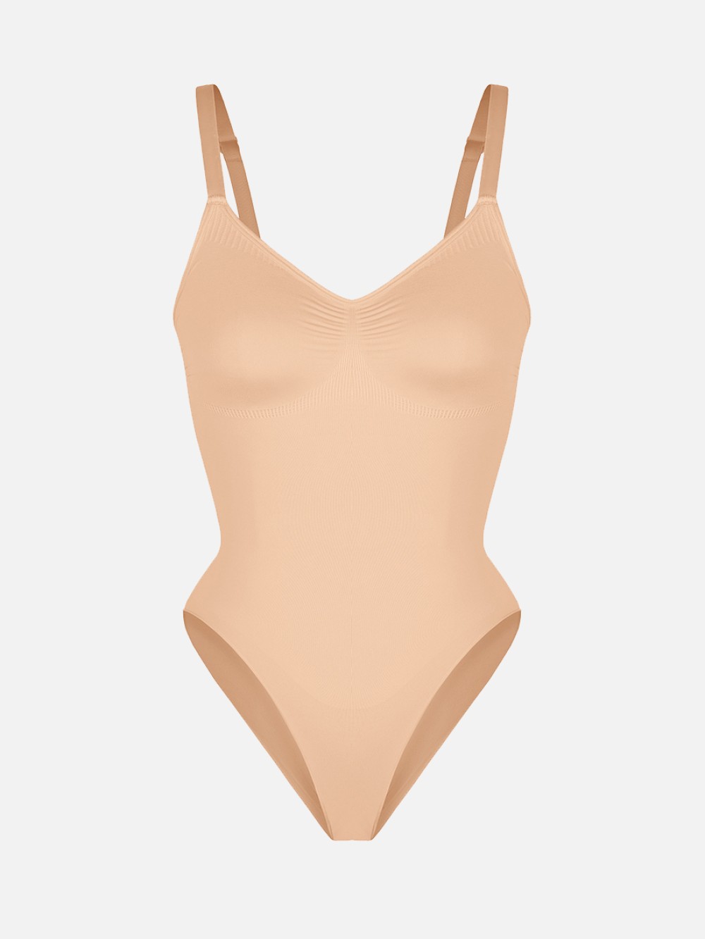 Seamless Chest Support Waist Control Snap Crotch Shapewear Bodysuit