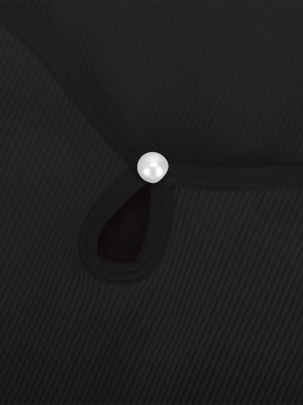 Seamless Ribbed Hollow Scoop Neck Waist Tummy Control Thong Bodysuit