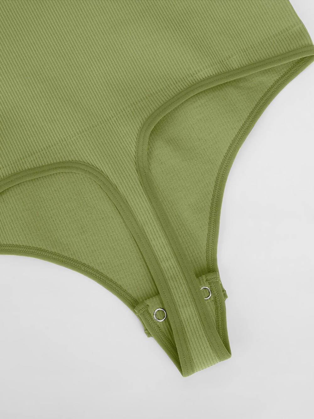 Seamless Ribbed Sexy Waist Tummy Control Thong Bodysuit