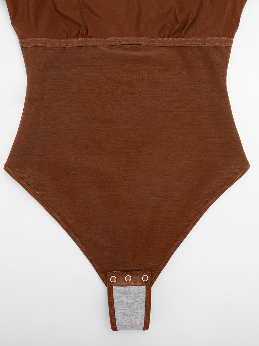 Shiny Draped Neck Shapewear Bodysuit with Built In Bra