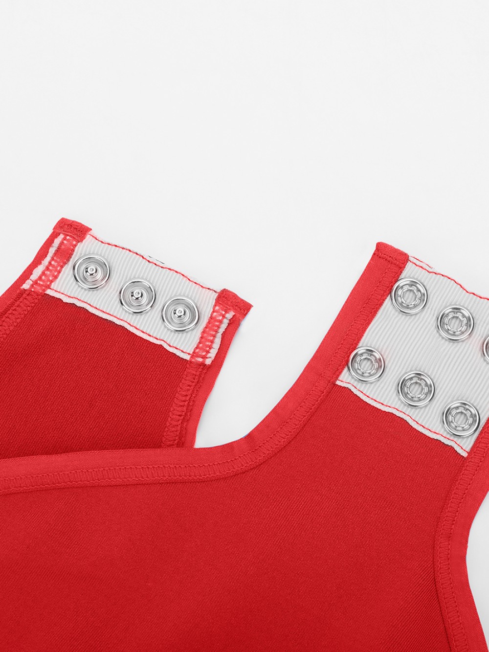 Round Neck Seamless Waist and Snap Crotch Briefs Bodysuit