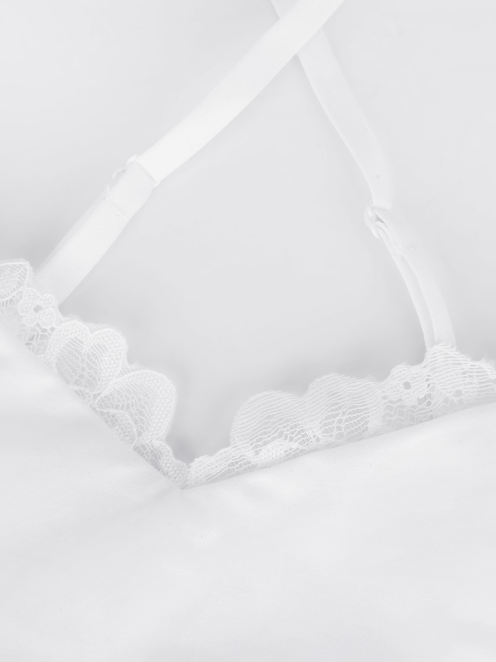 V-Neck Lace T-Back Waist and Abdomen Shaping Thong Bodysuit