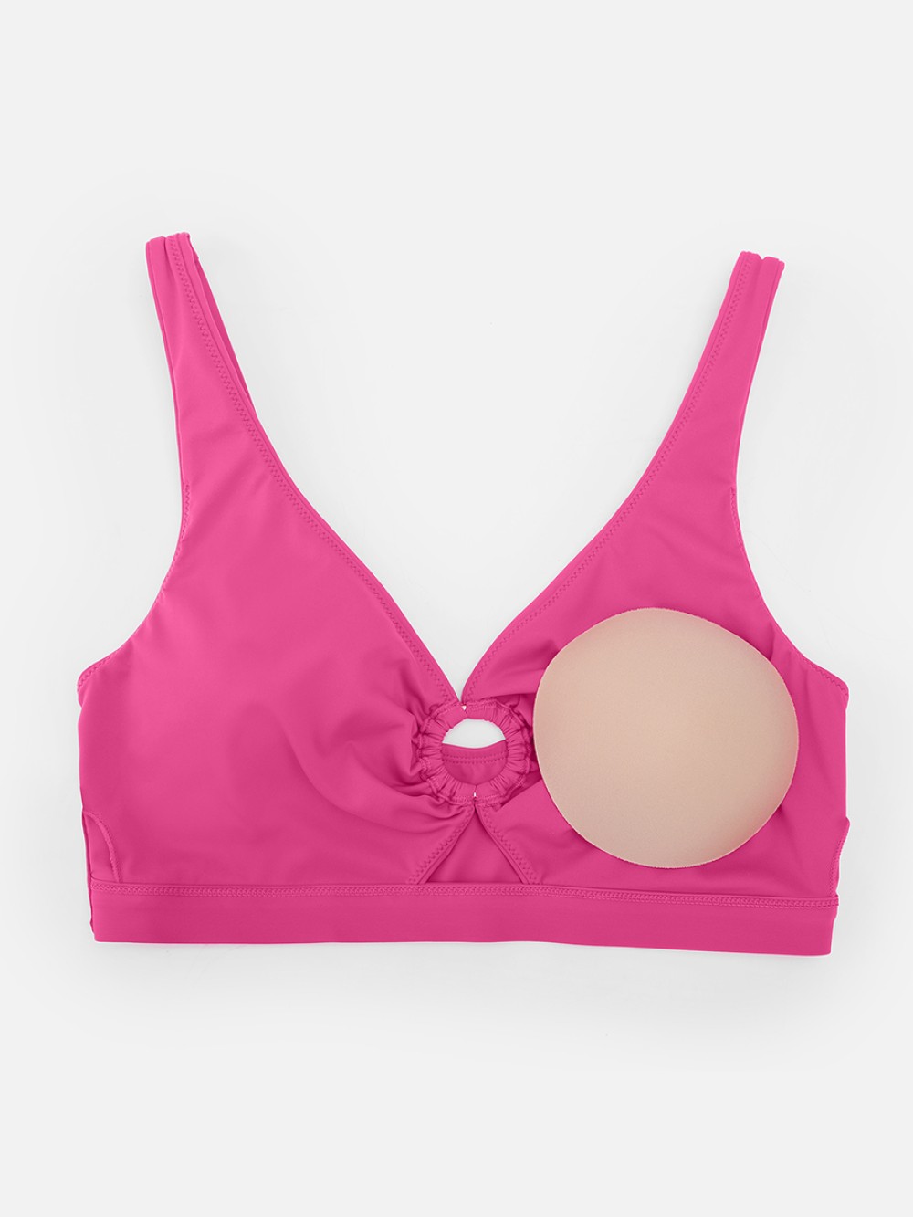 Tummy Control Mesh Lining Swimsuit Set Removable Pads Adjustable Back Straps