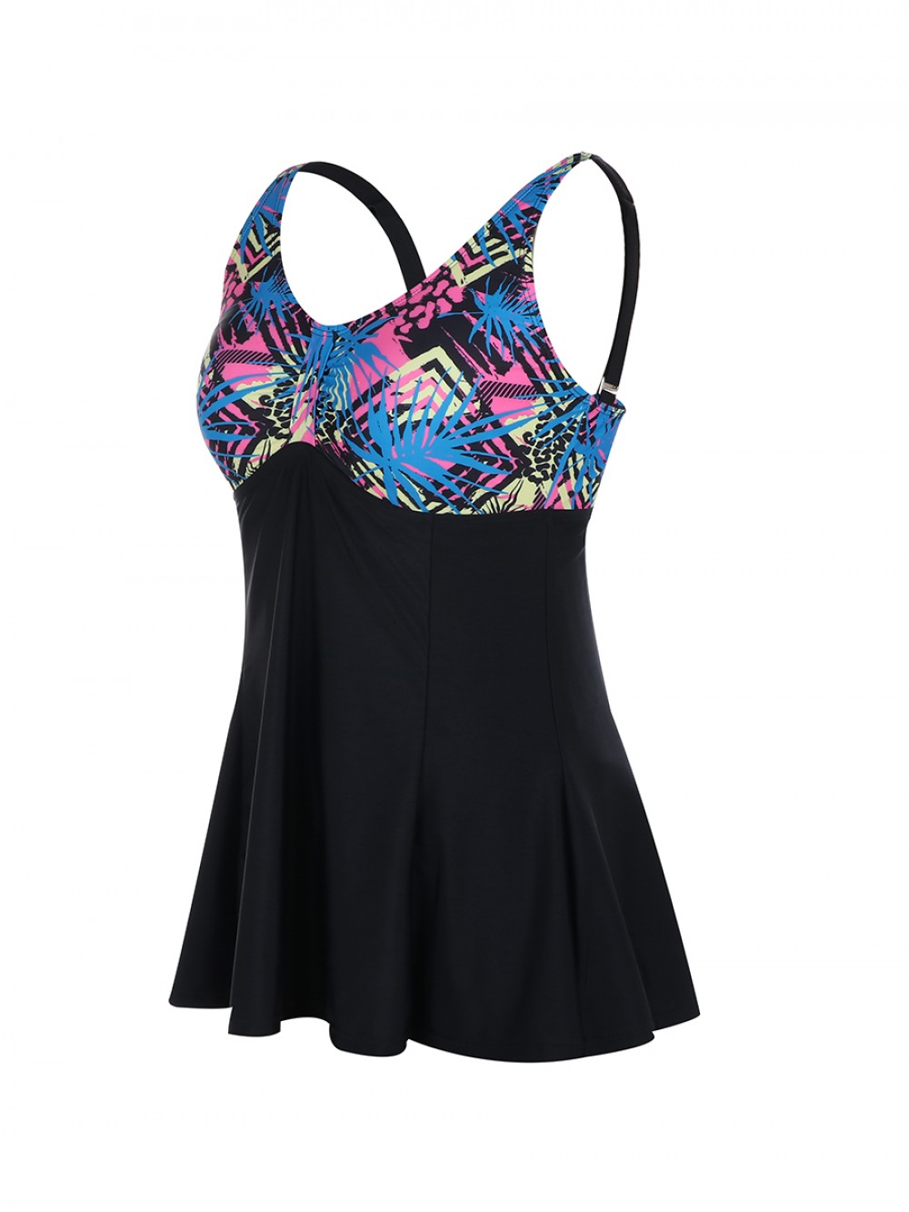 Natural Patchwork Big Size Swim Dress 2 Pieces Fashion