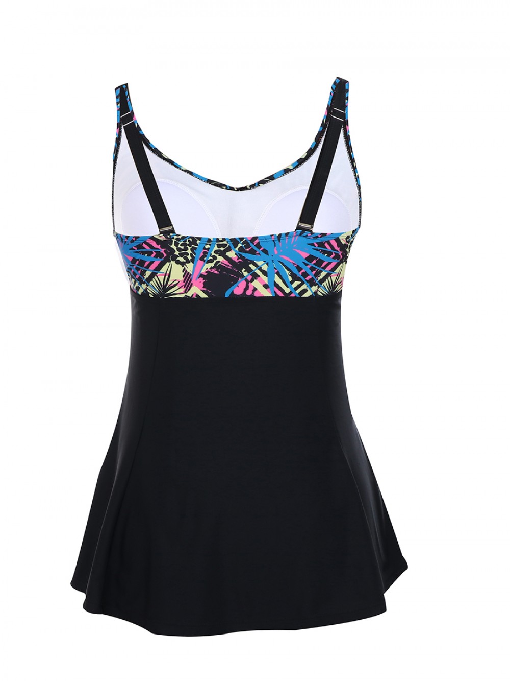 Natural Patchwork Big Size Swim Dress 2 Pieces Fashion