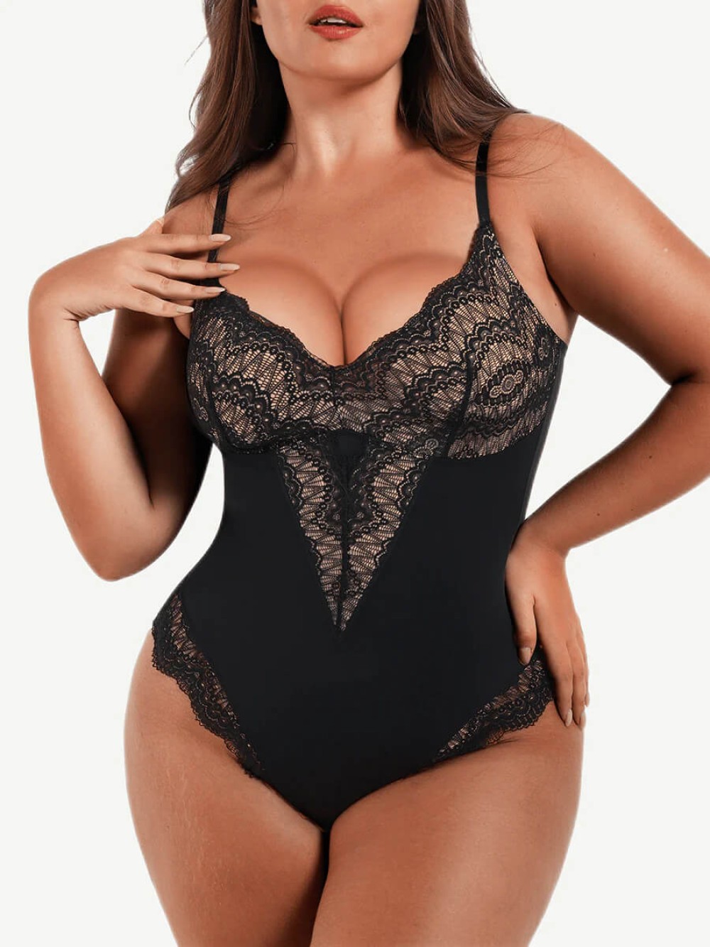 Custom Service Lace Design Seamless Body Shaper
