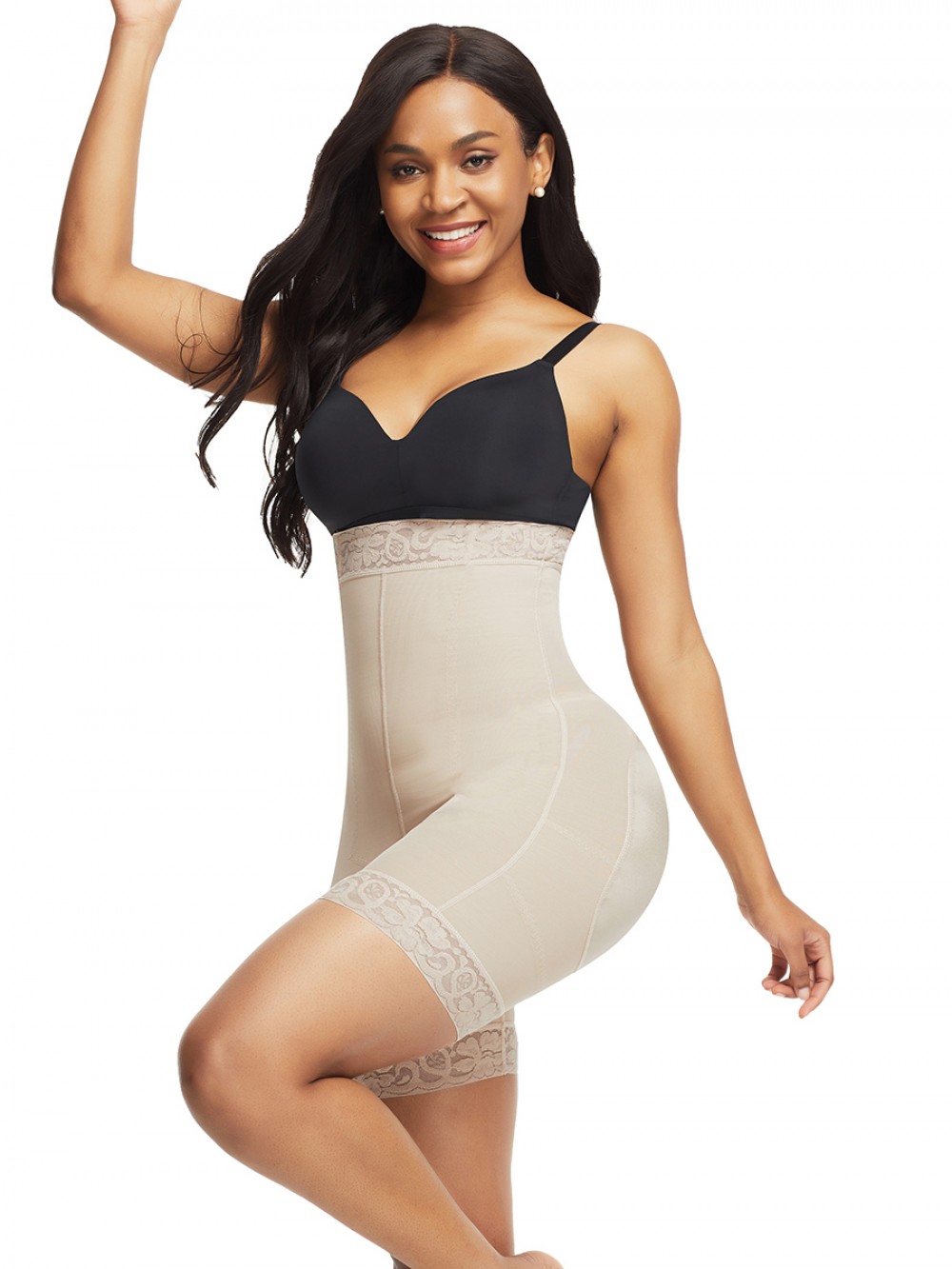 Shaping Skin Color Butt Lifter High Waist Tummy Control Slim Fit