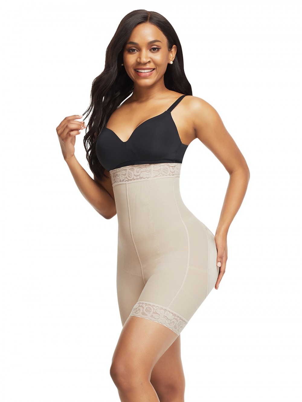 Shaping Skin Color Butt Lifter High Waist Tummy Control Slim Fit