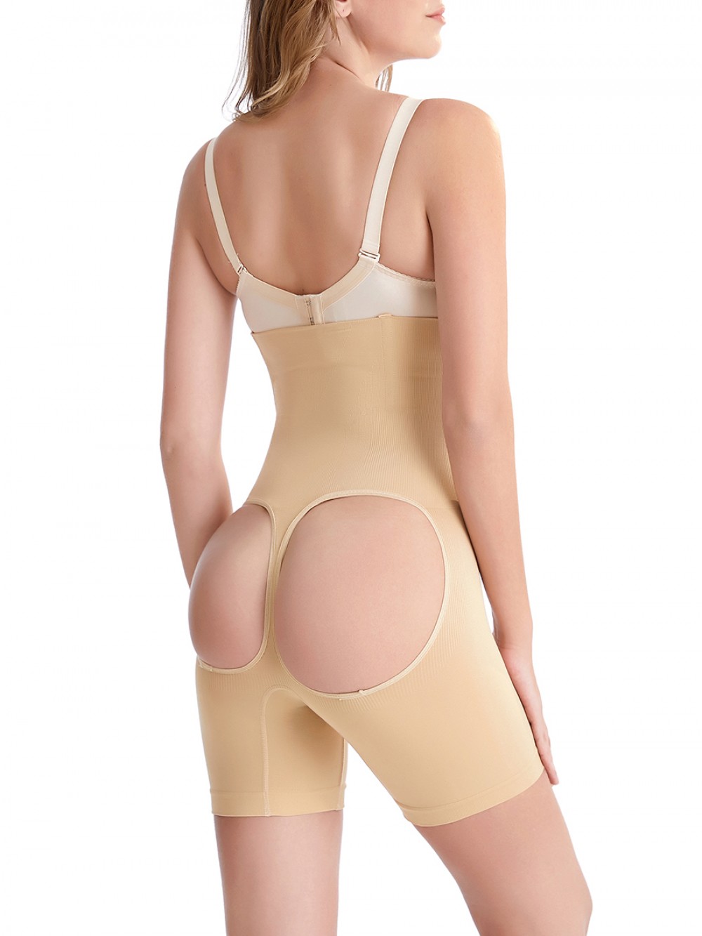 Curve Creator Apricot Open Butt Lifter Panties Seamless High Rise