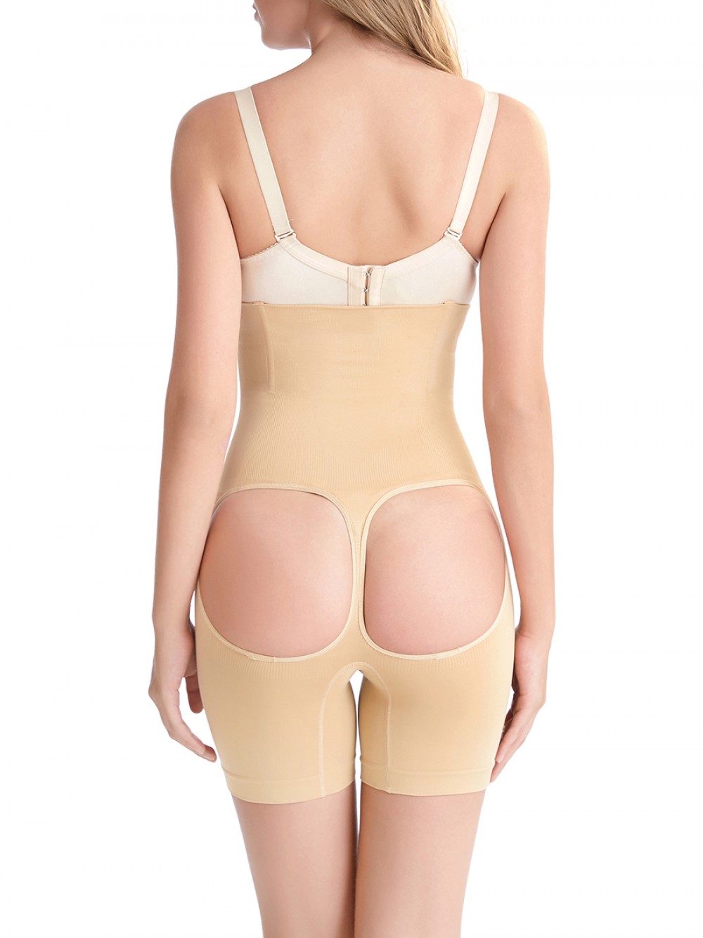 Curve Creator Apricot Open Butt Lifter Panties Seamless High Rise