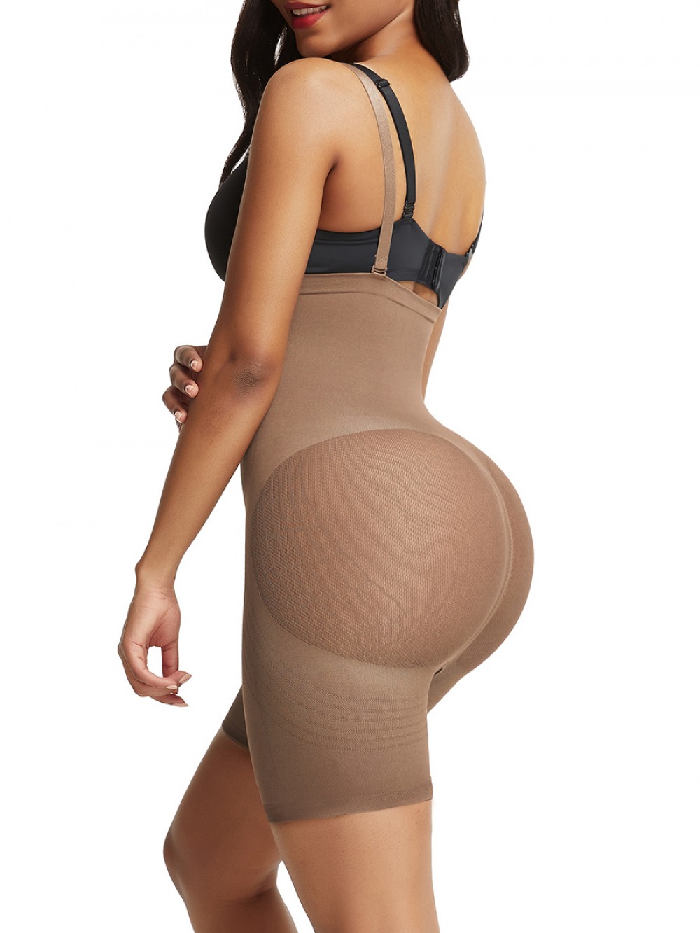 Light Brown Adjustable Straps Butt Lifter Seamless Secret Slimming