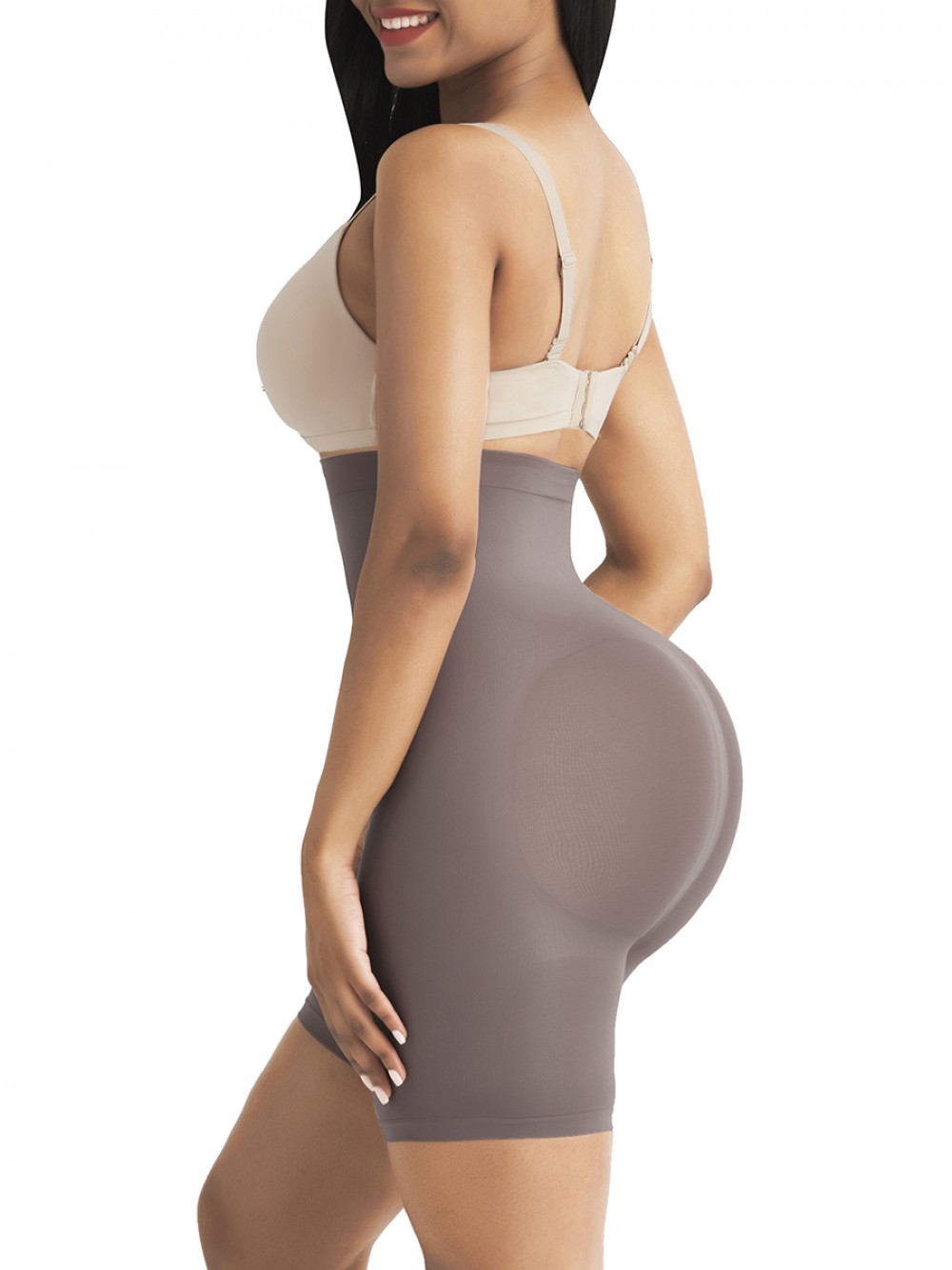 Purple Shapewear Panty Seamless Large Size Buckles Hourglass Figure