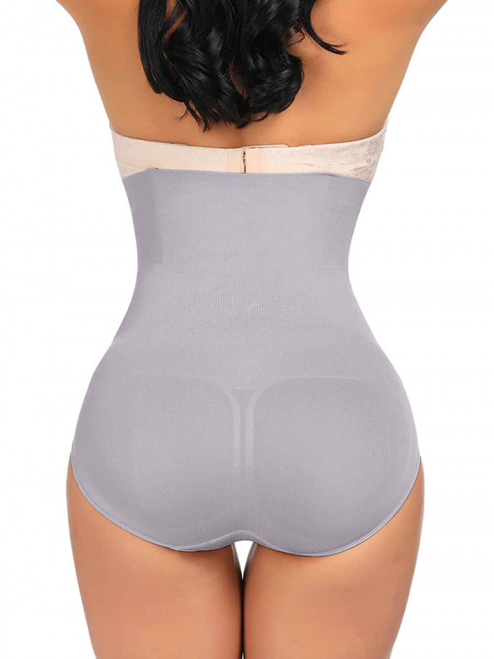 Spotlight Gray Sheer Mesh High Rise Panty Shaper Potential Reduction