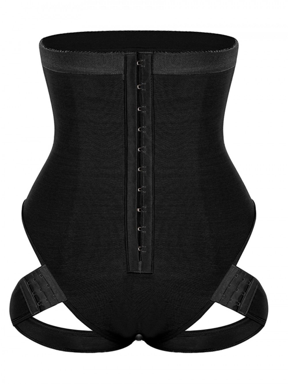 Black High Waist Butt Lifter With 2 Side Straps Good Elastic