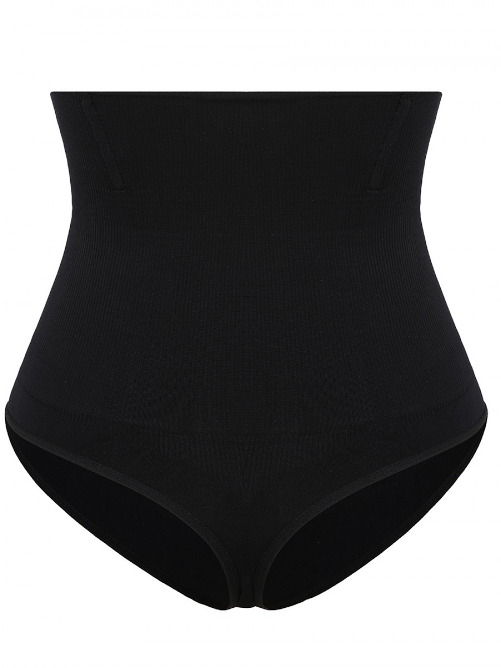Black Seamless Body Shaper Thong 4 Steel Bones Instant Slimmer
