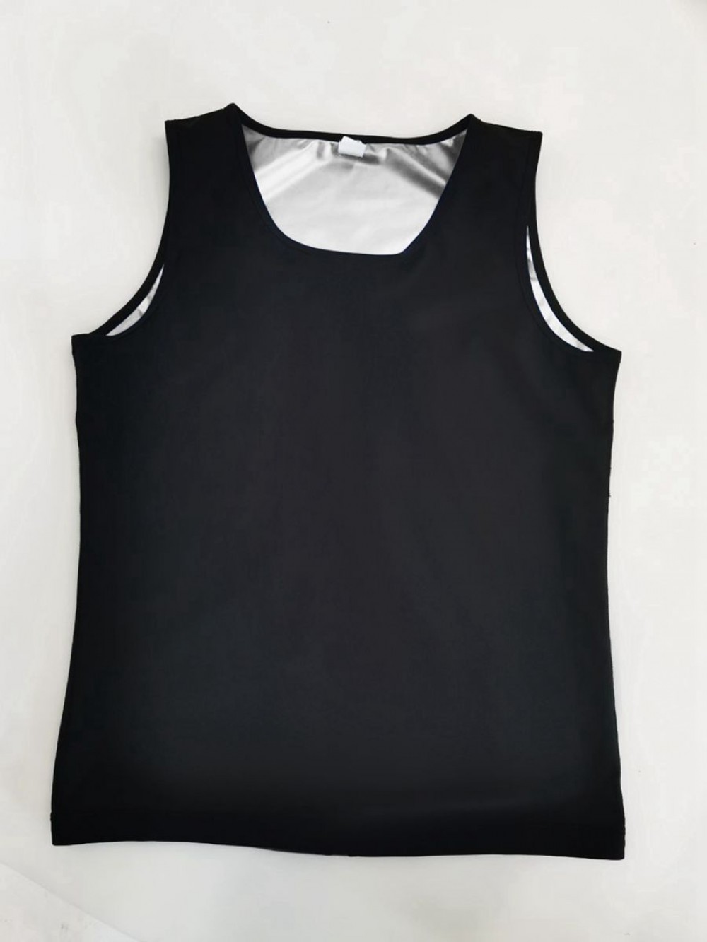 Silver Best Cami Shaper High Back PU Sleeveless Slimming Belly
