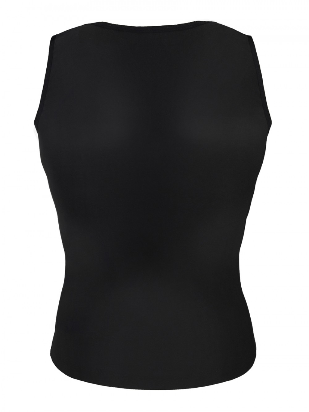 Silver Best Cami Shaper High Back PU Sleeveless Slimming Belly