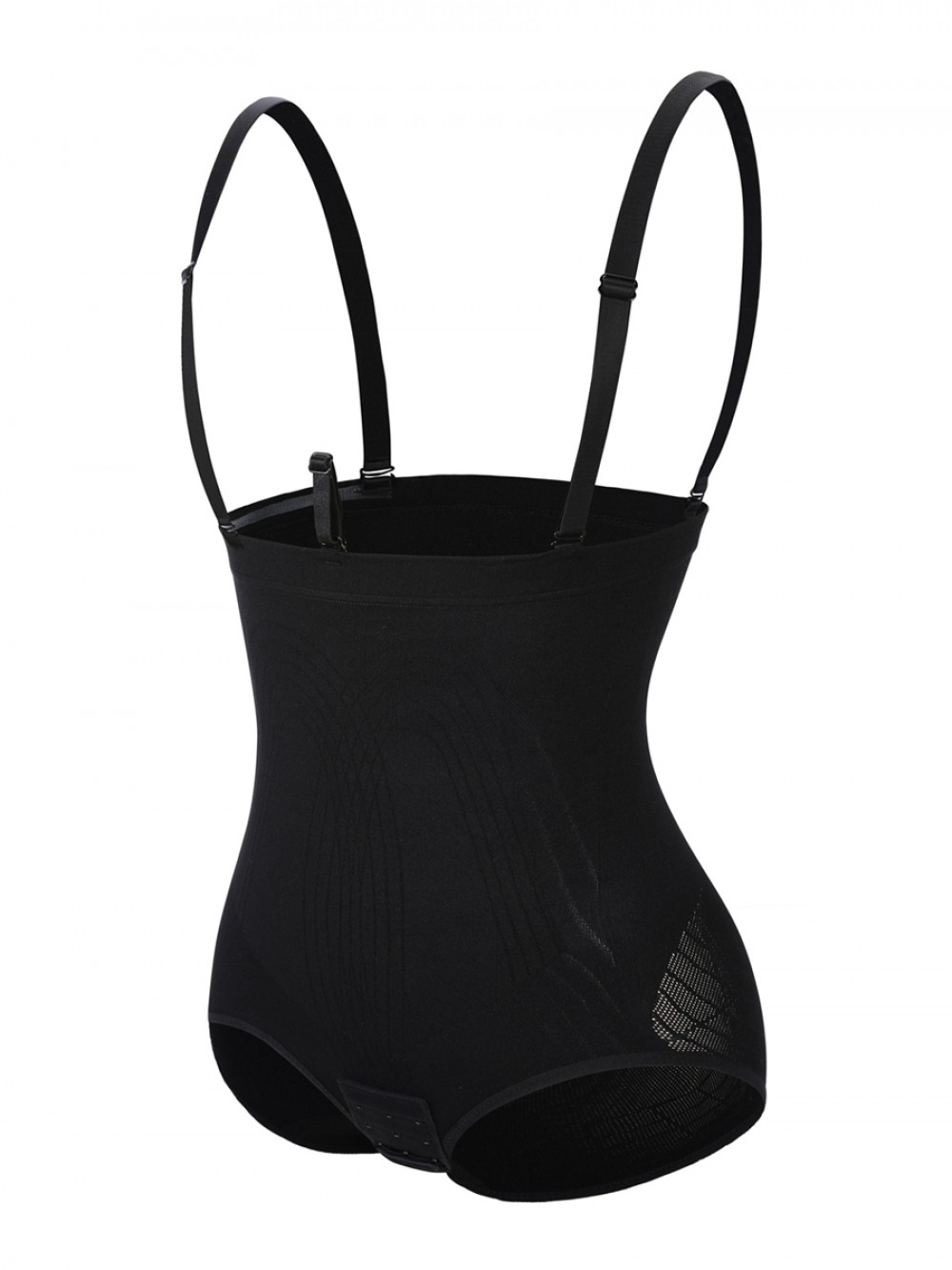 Black Plus Size Seamless Shapewear Bodysuit Anti-Slip Slim Waist