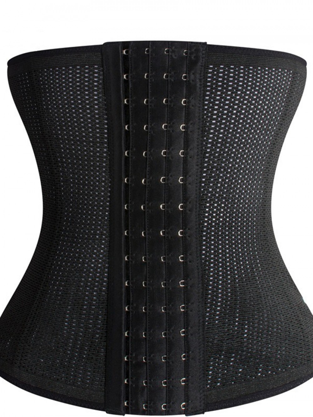 Breathable Black 4 Steel Bones Waist Trainer Underbust Control