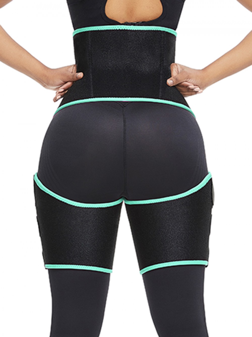 Light Green Neoprene Waist And Thigh Trainer Butt Lifting Tummy Control