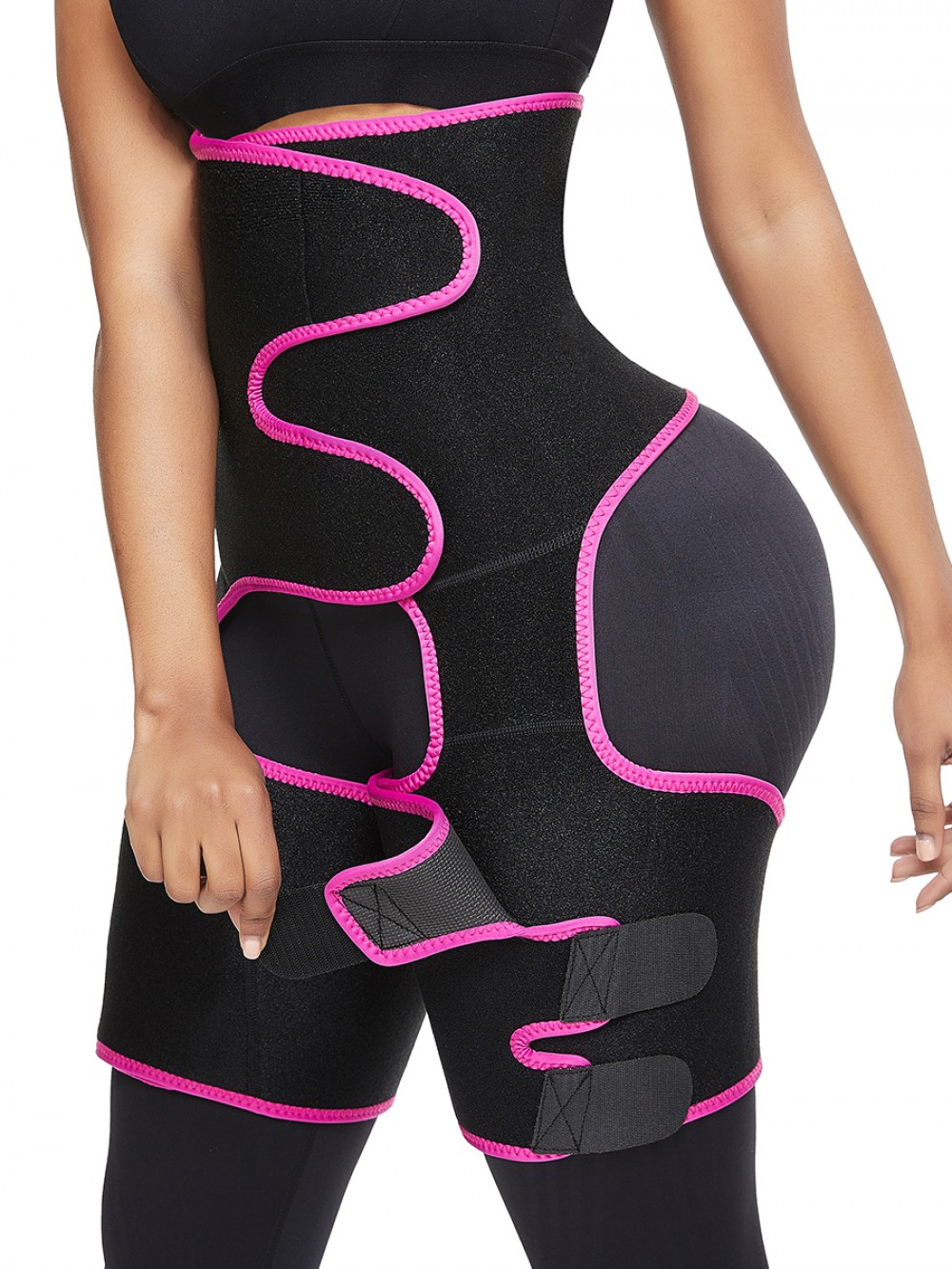Rose Red High Waist Sticker Neoprene Thigh Shaper Figure Slimmer