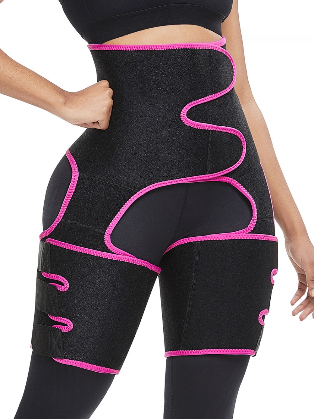 Rose Red High Waist Sticker Neoprene Thigh Shaper Figure Slimmer