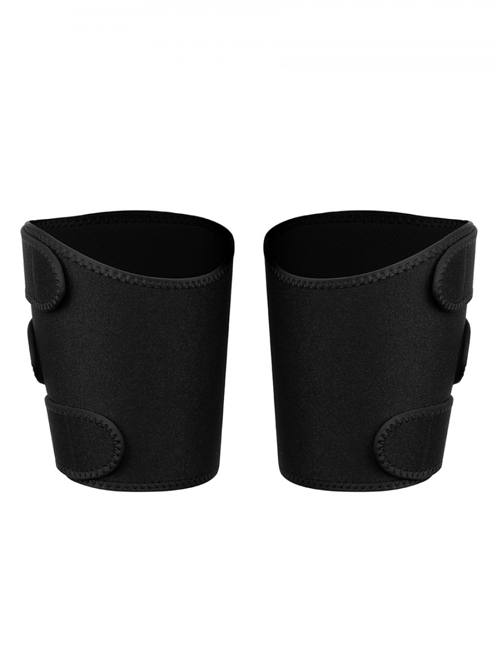 Black 1 Pair Neoprene Thigh Trimmer With Sticker Legs Shaping