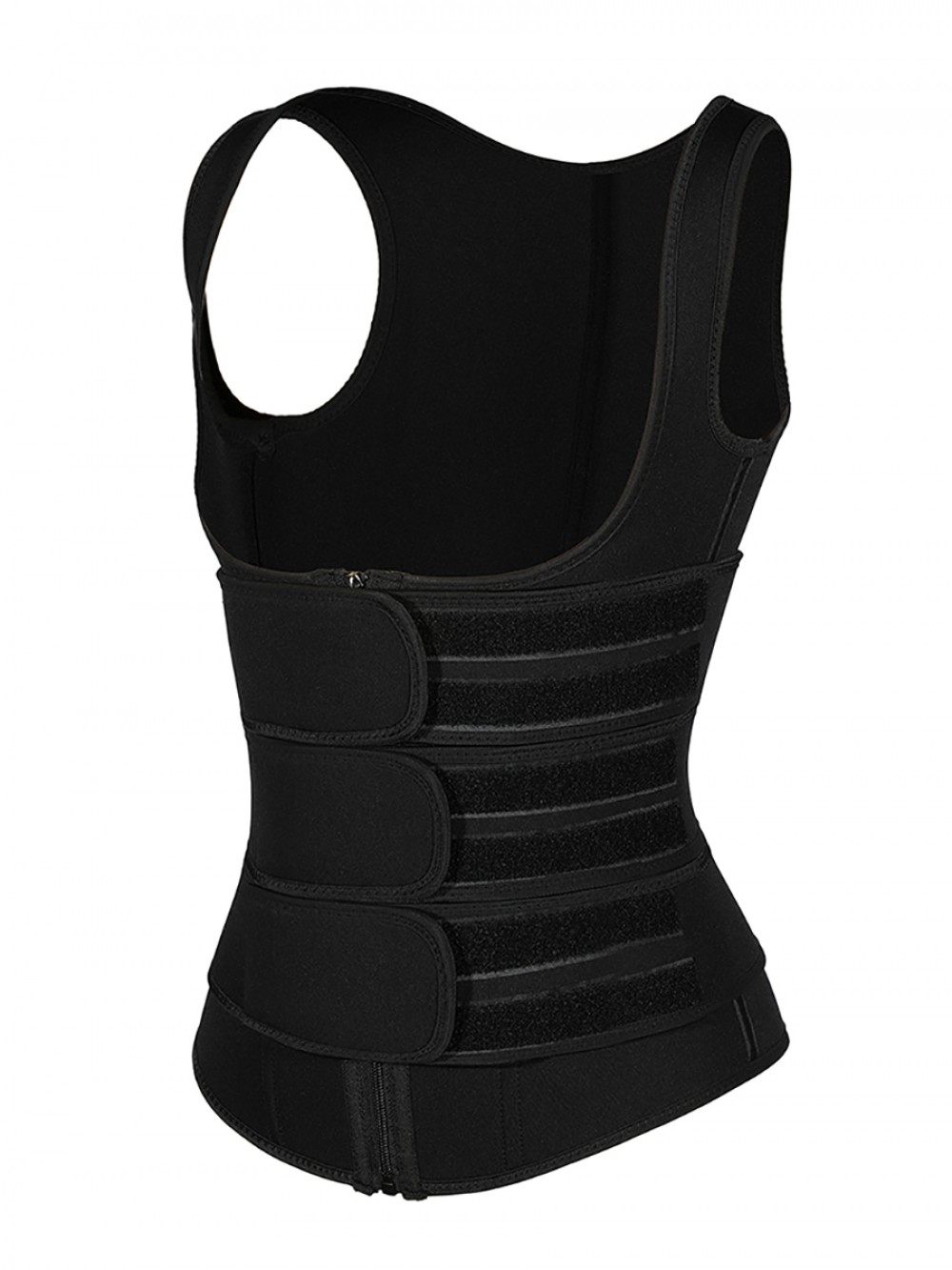 Black Neoprene Waist Trainer Plus Size Three-Belt Figure Slimmer