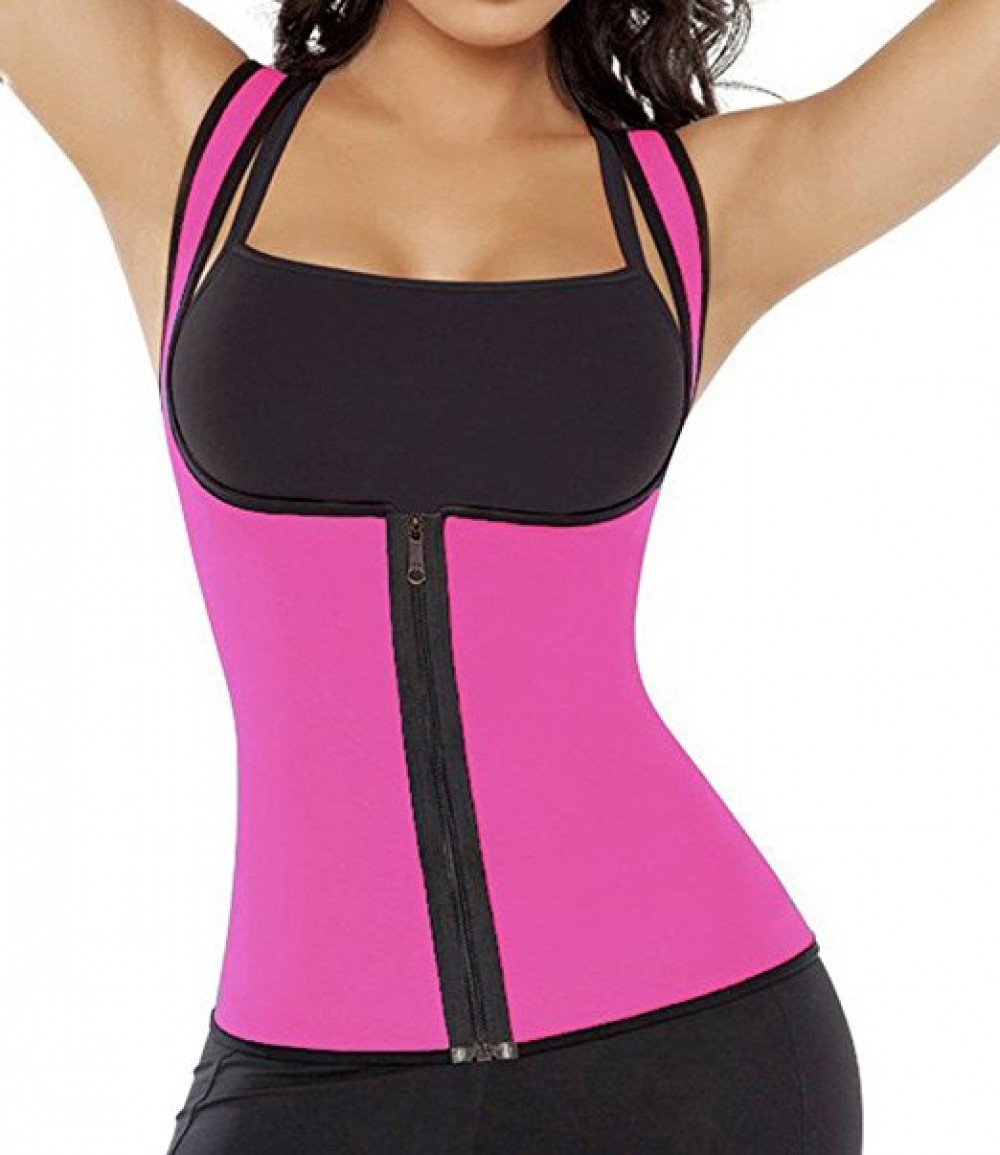 Sleeveless Back Support Tank Shaper Front Zip Custom Logo