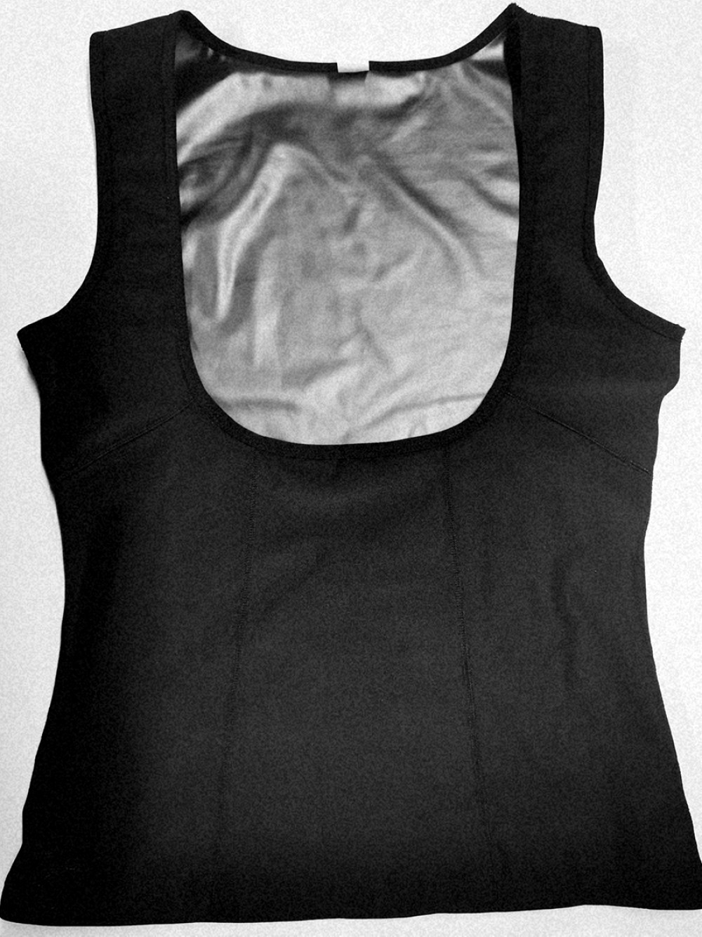 Silver Underbust PU Coating Tank Top Tummy Trimmer
