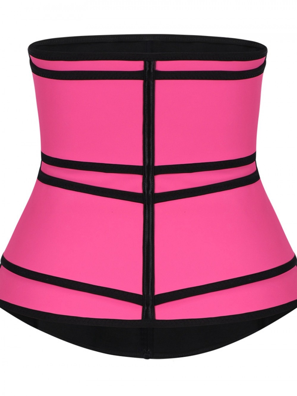Rose Red Undetectable Latex Waist Trainer Double Belts Training