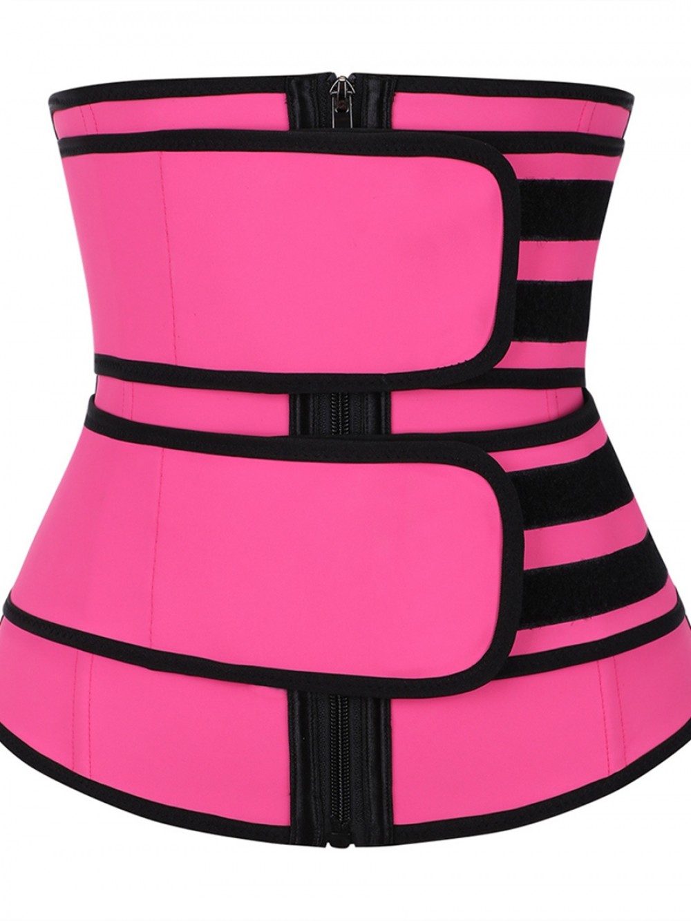 Rose Red Undetectable Latex Waist Trainer Double Belts Training