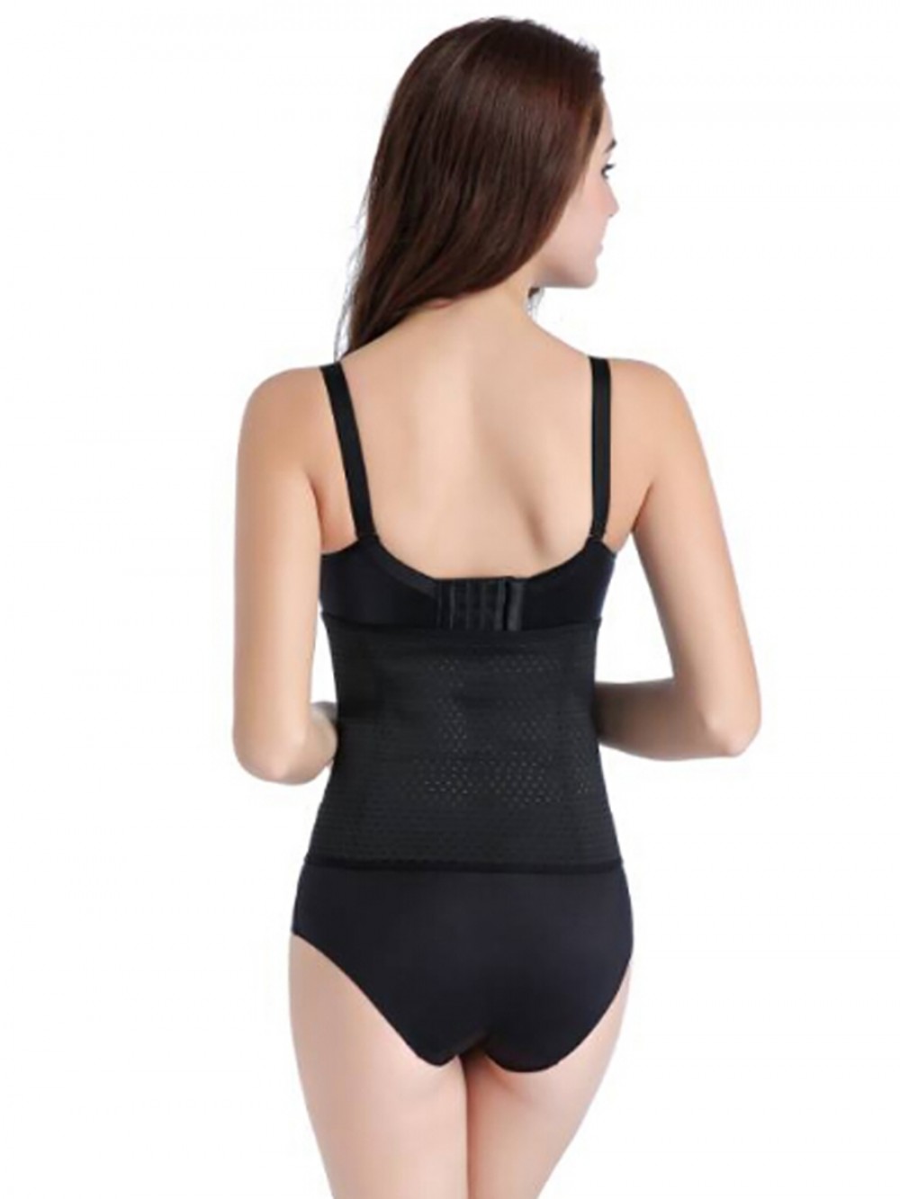 Custom Logo Black Steel Bones Waist Trainer Big Size Tummy Slimmer