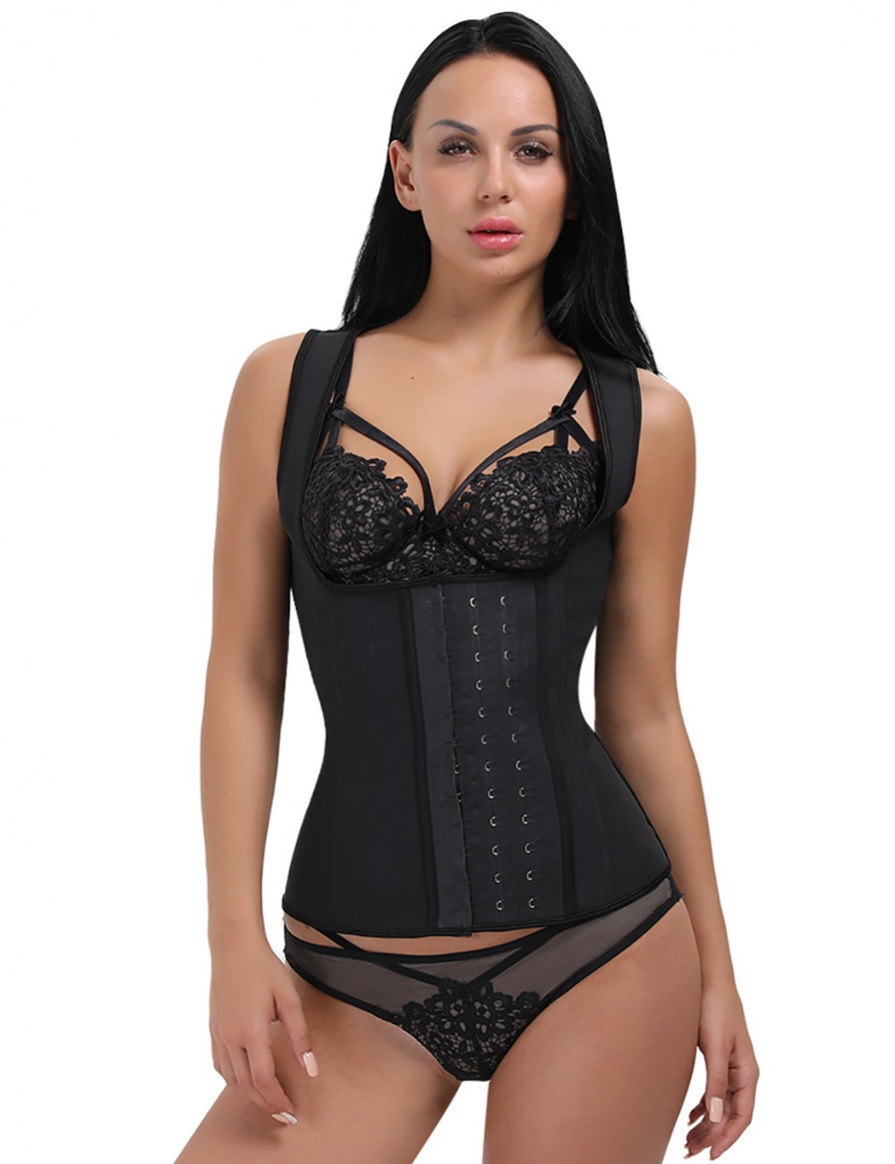 Waist Control 4 Steel Boned Big Hooks Latex Waist Trainer Lose Weight
