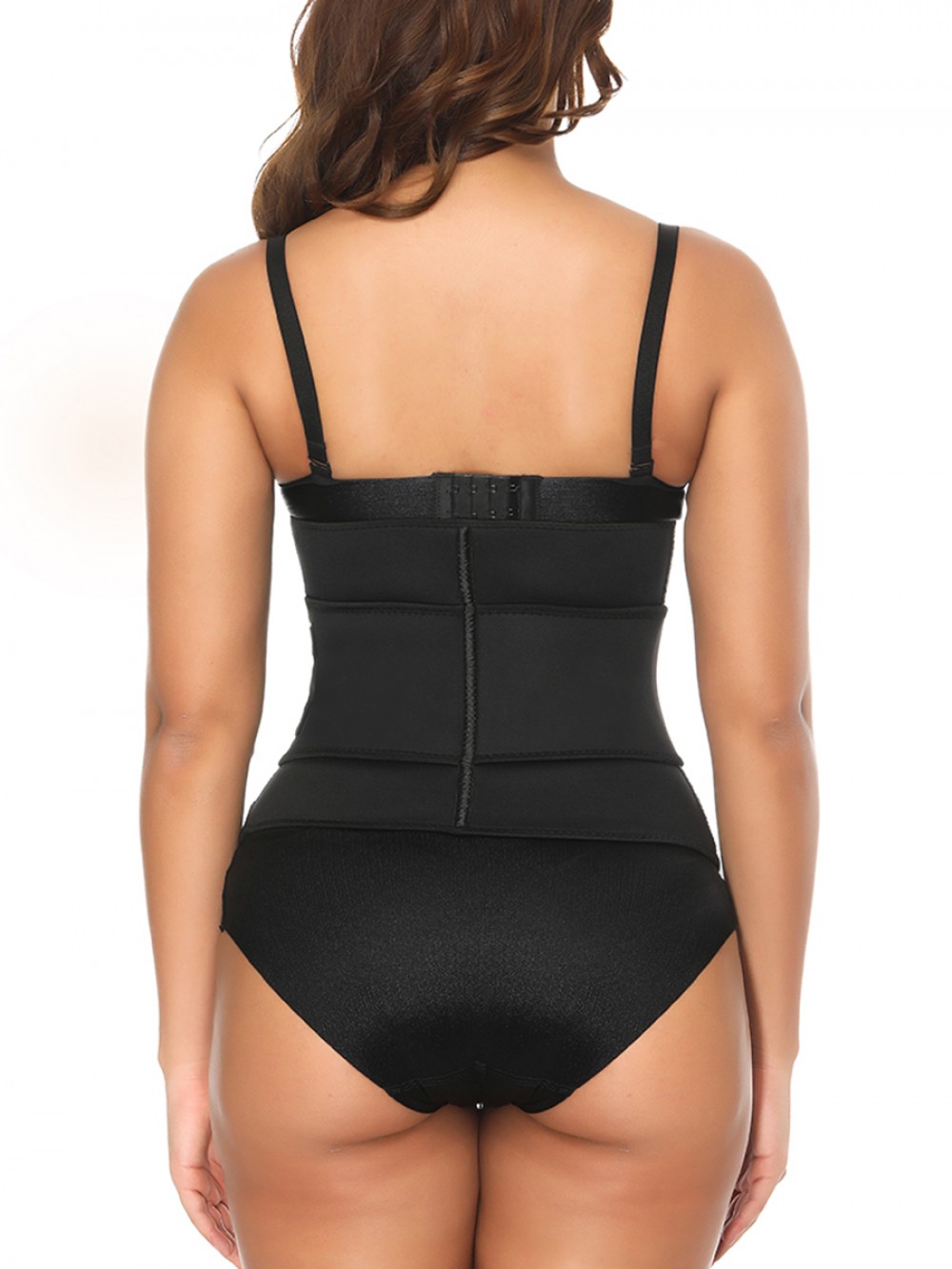 Slimming Stomach Black Big Size Waist Shaper With Zipper High Power