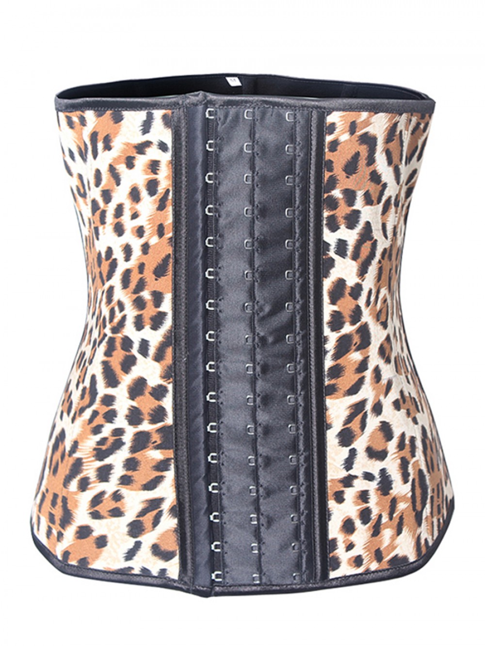 4 Steel Boned Sexy Slimming Woman Latex Leopard Corset