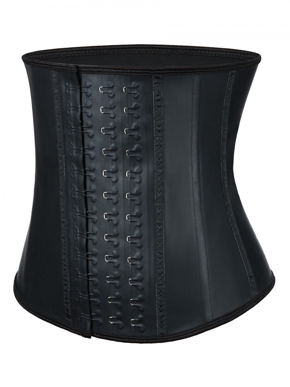 Abdominal Slimmer Black Latex 9 Steel Bones Waist Trimmer Big Size