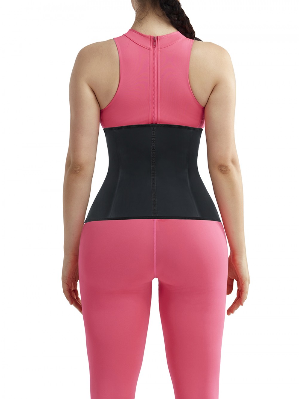 Abdominal Slimmer Black Latex 9 Steel Bones Waist Trimmer Big Size