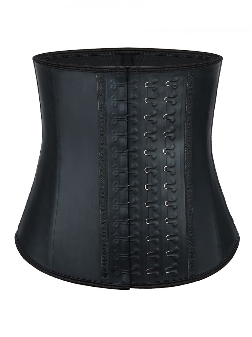 Abdominal Slimmer Black Latex 9 Steel Bones Waist Trimmer Big Size